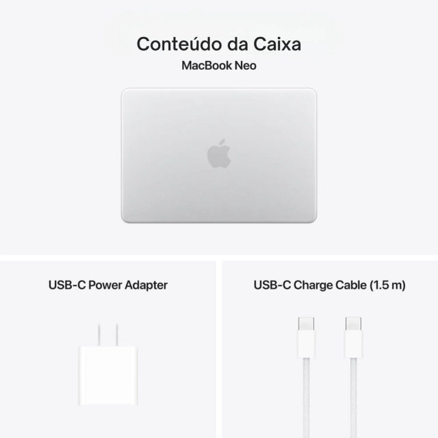 MacBook Neo A18 Pro c/ Touch ID - 512GB - Prateado - Imagem 6